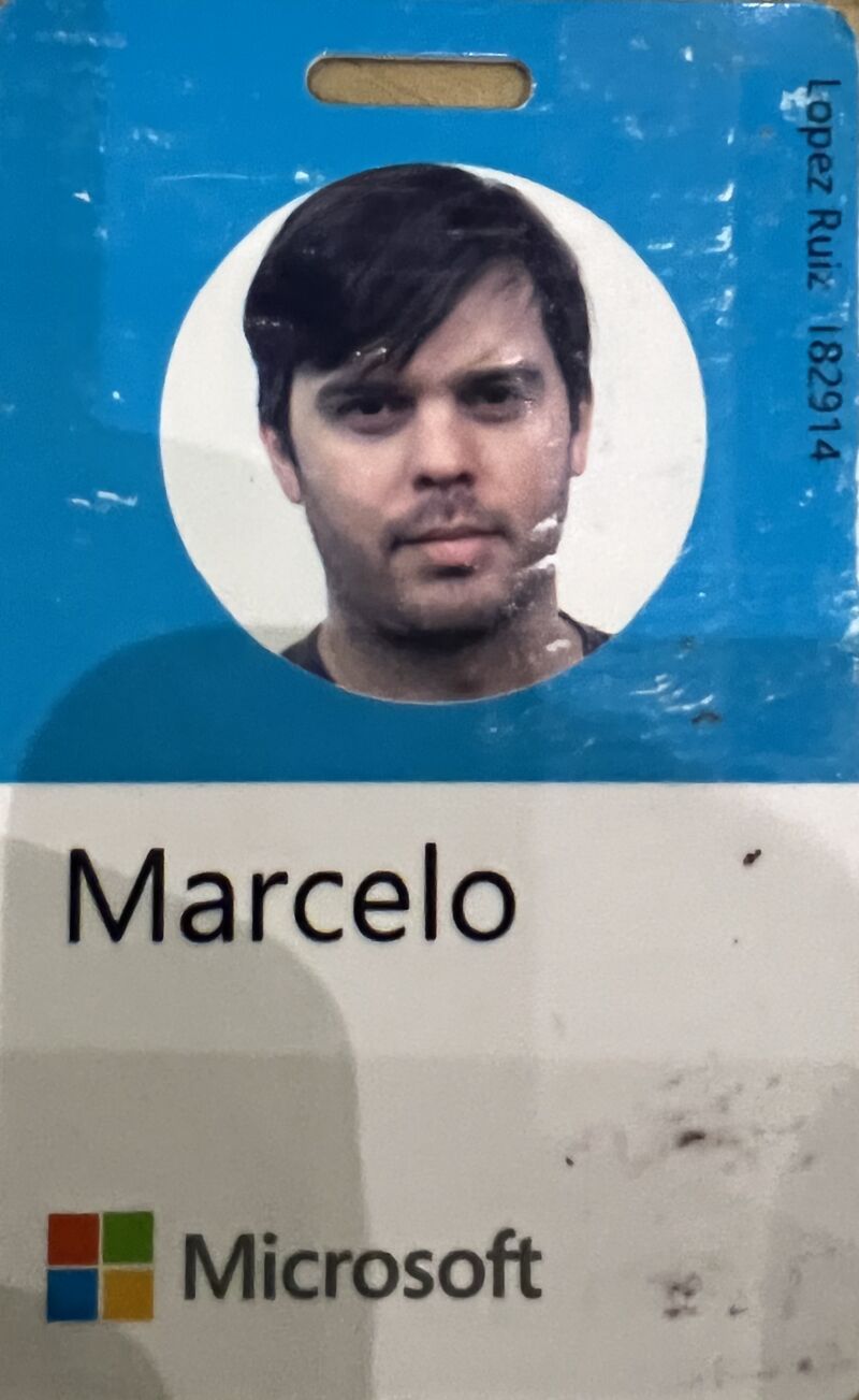 Marcelo's last Microsoft badge